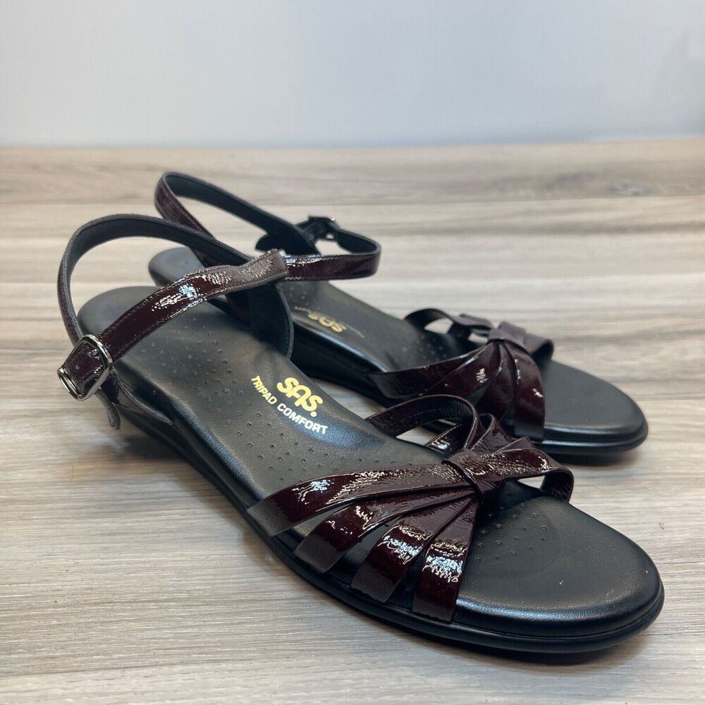 SAS Tripad Comfort Leather Wedge‎ Sandal Women's Size 9.5S Made in USA